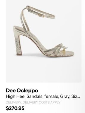 DEE OCLEPO  High Heel Sandals with Ankle Strap